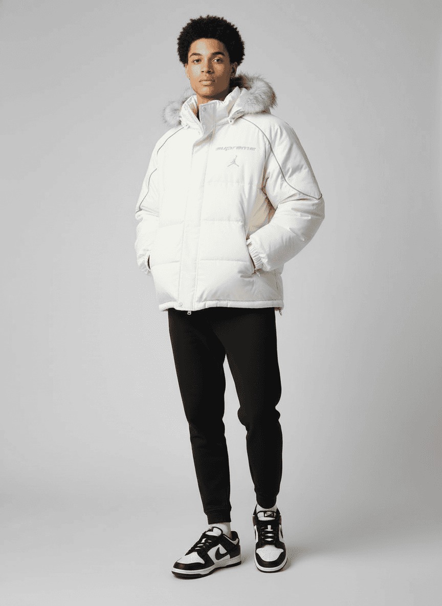 AIR JORDAN Campera Down Negro