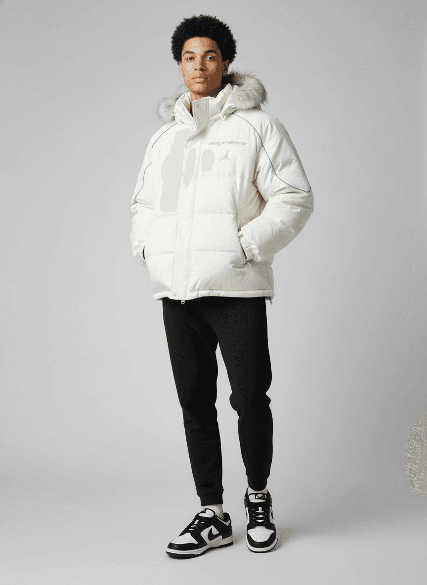 AIR JORDAN Campera Down Negro