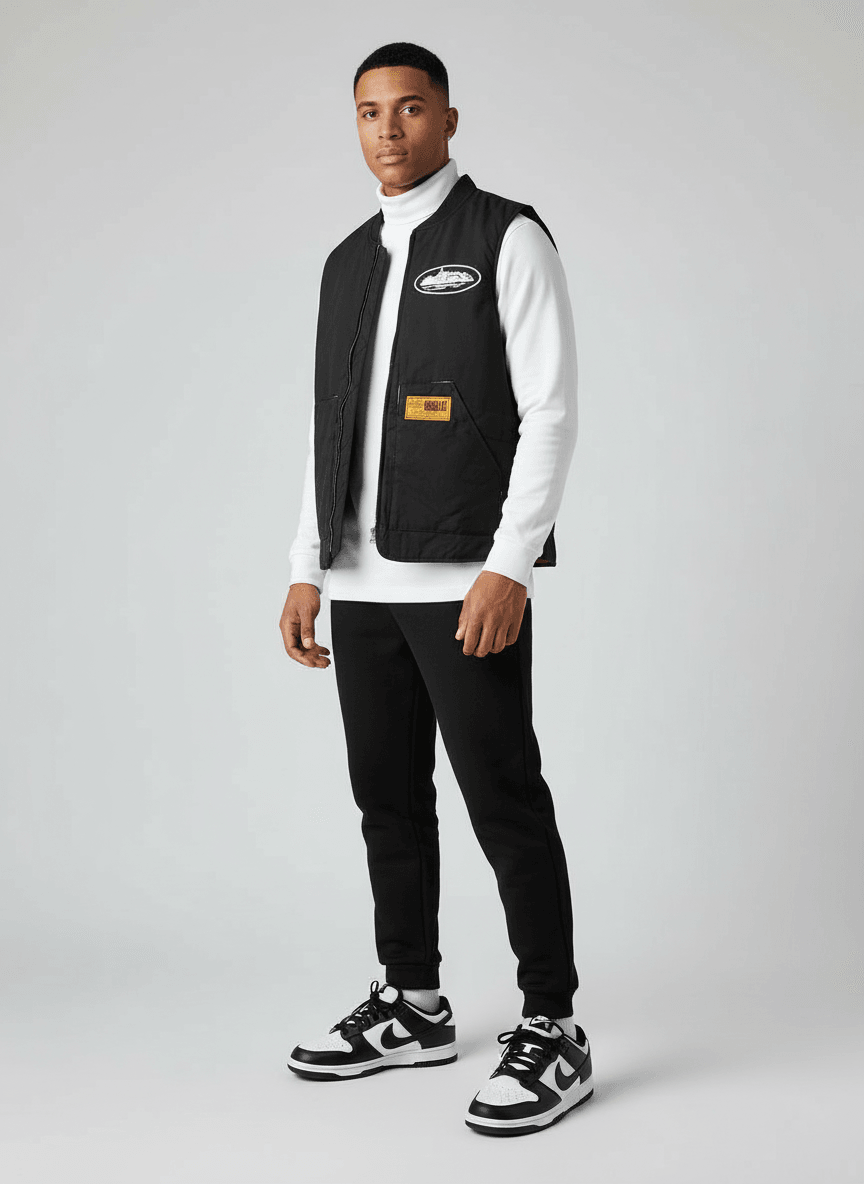 CORTEIZ Colete Cotton Negro - Imagen 1