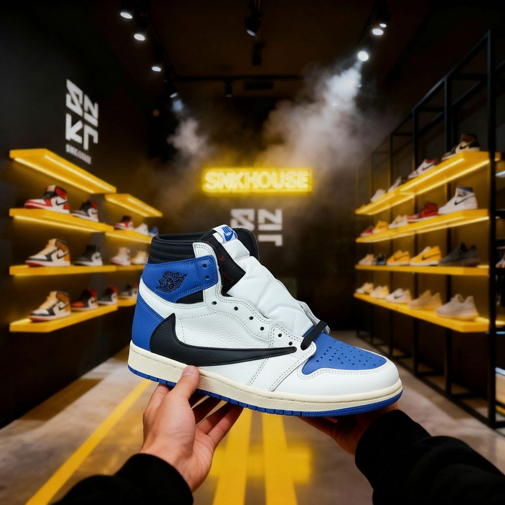 Nike Air Jordan 1 High Travis Scott x Fragment - Imagen 1