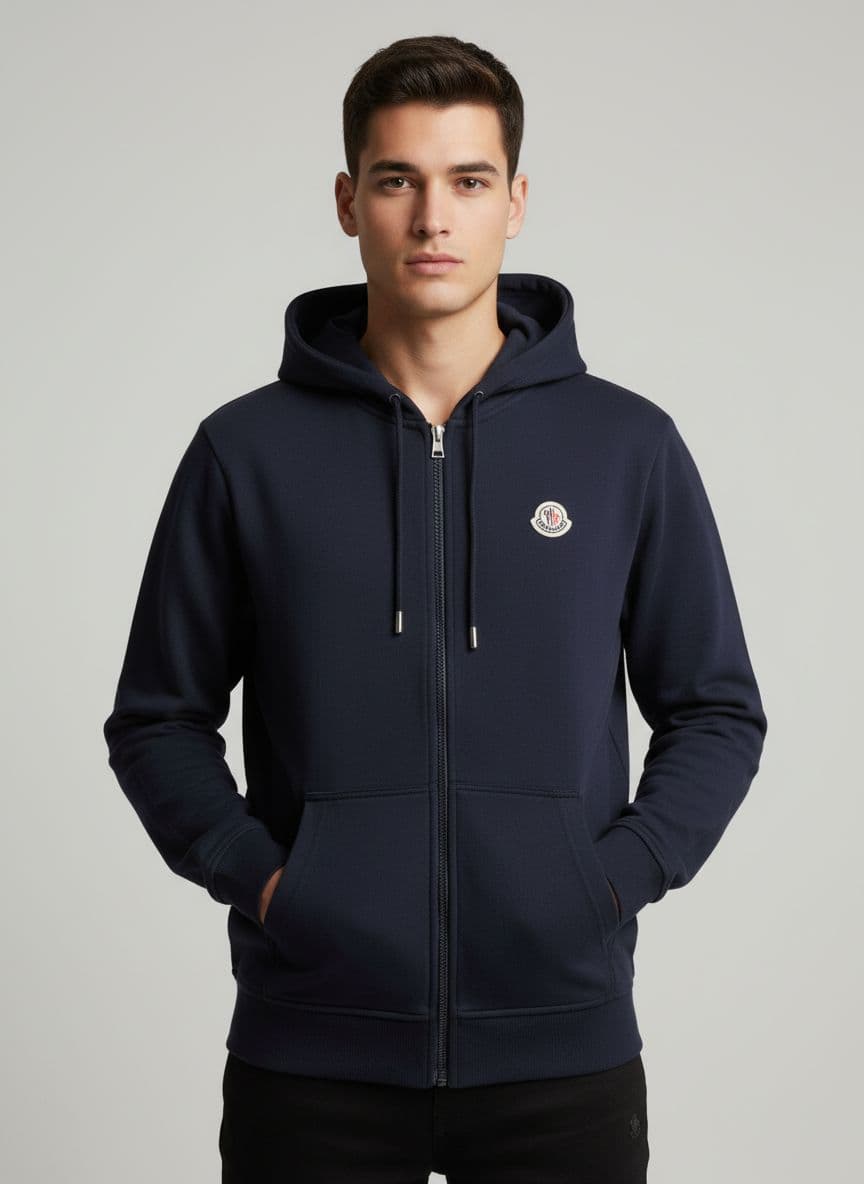 MONCLER Buzo Negro Hoodie