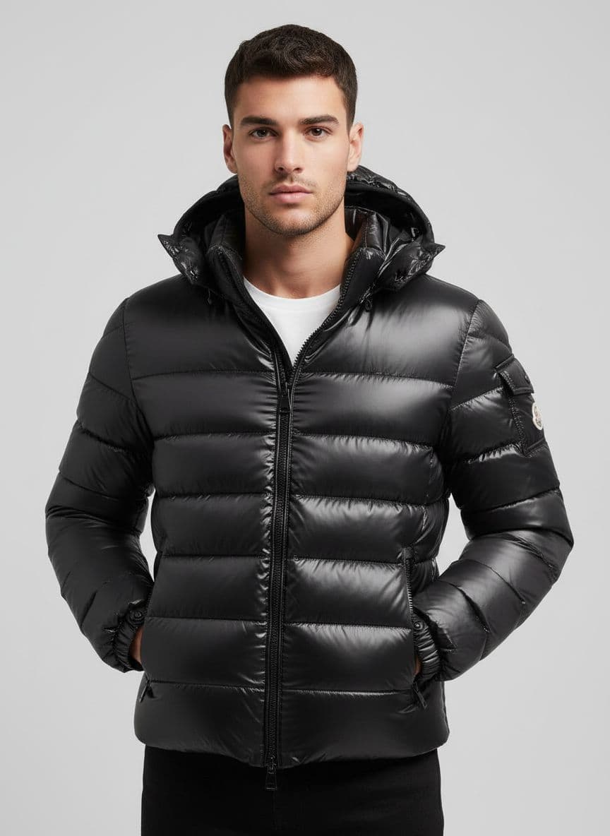 MONCLER Campera Down Negro Premium