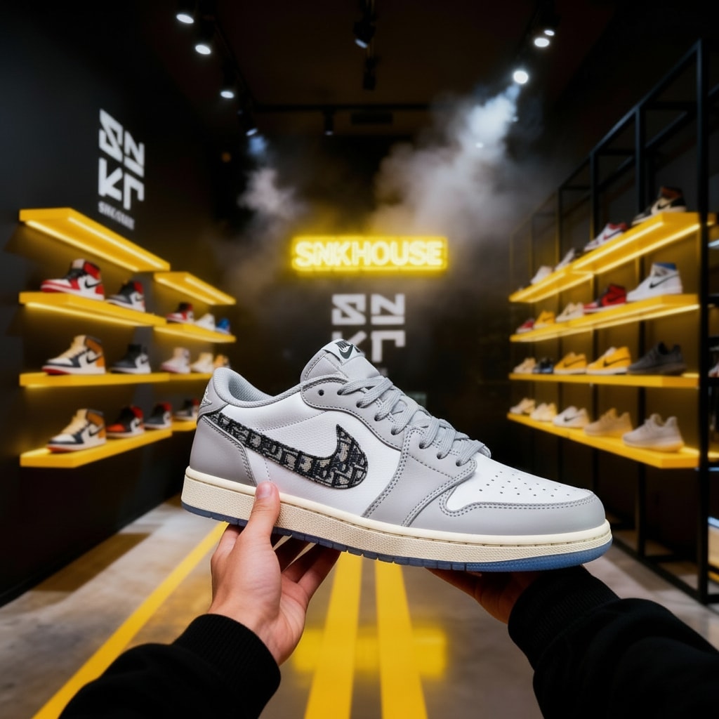 Nike Air Jordan 1 Low x Dior "Grey" - Imagen 1