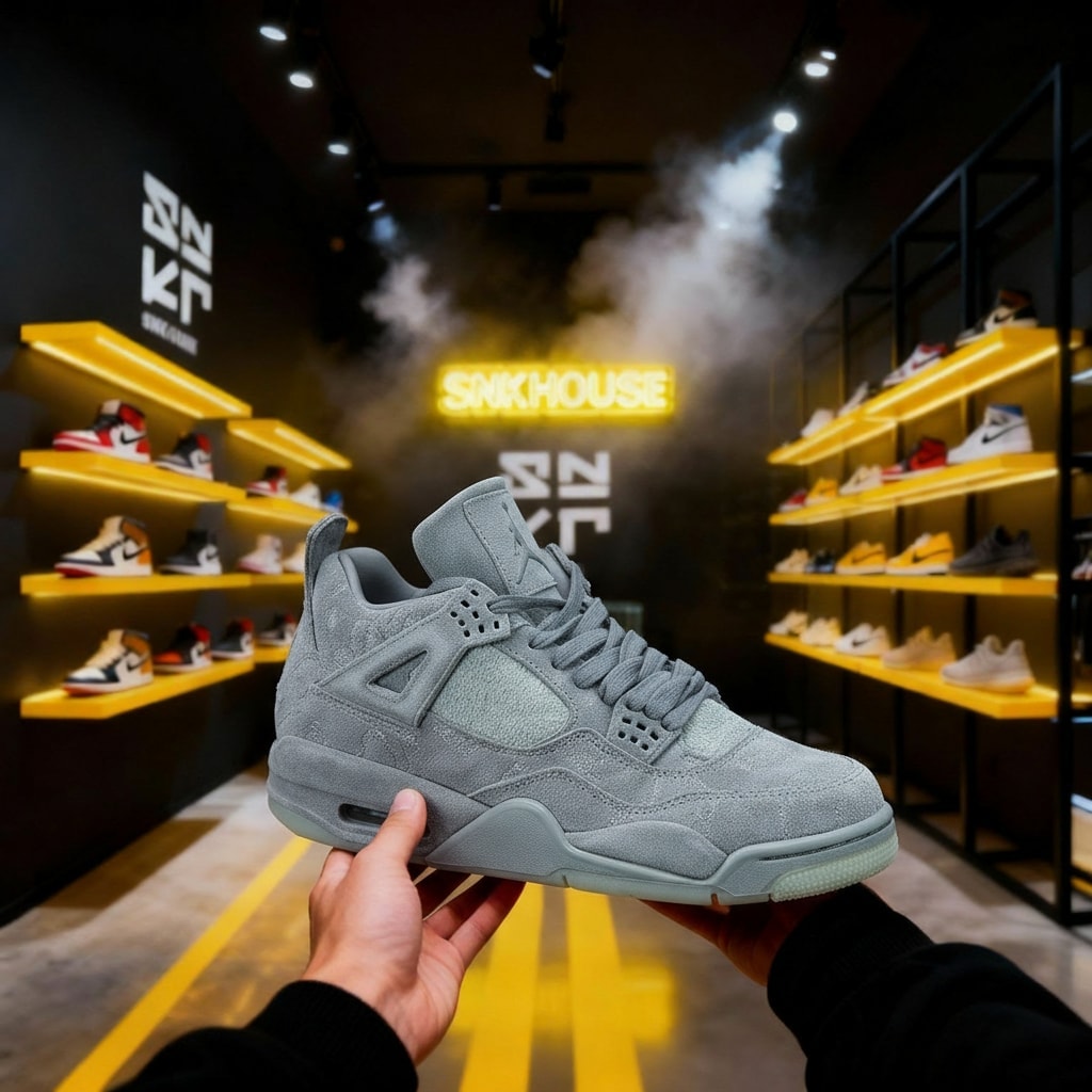 Nike Air Jordan 4 Retro Kaws "Grey" - Imagen 1