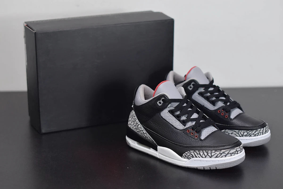 SNK AJ 3 Retro Black Cement - Imagen 1