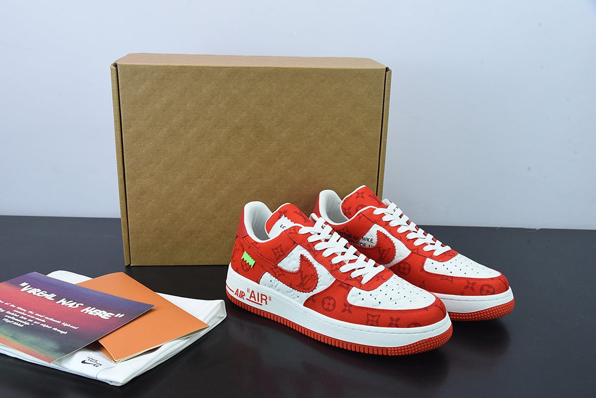 Nike Air Force 1 Low x Louis Vuitton x Off-White "Red" - Imagen 1