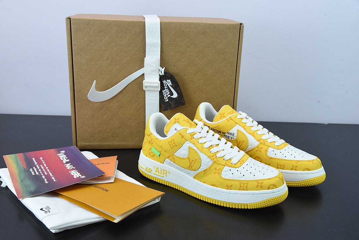 Nike Air Force 1 Low x Louis Vuitton x Off-White "Yellow" - Imagen 1