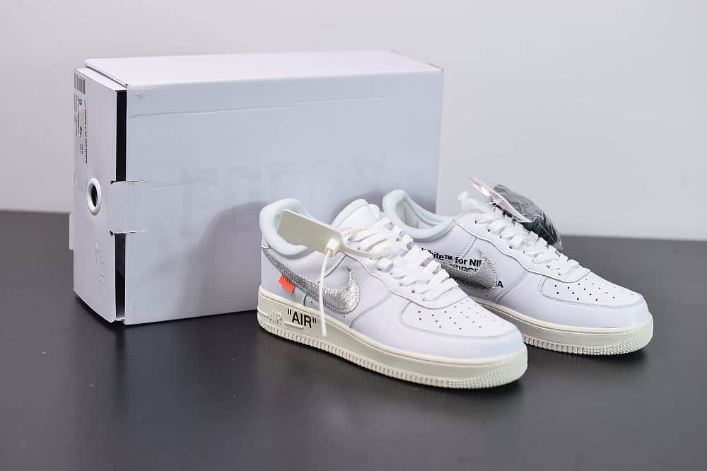 Nike Air Force 1 X Off White Metallic Silver White