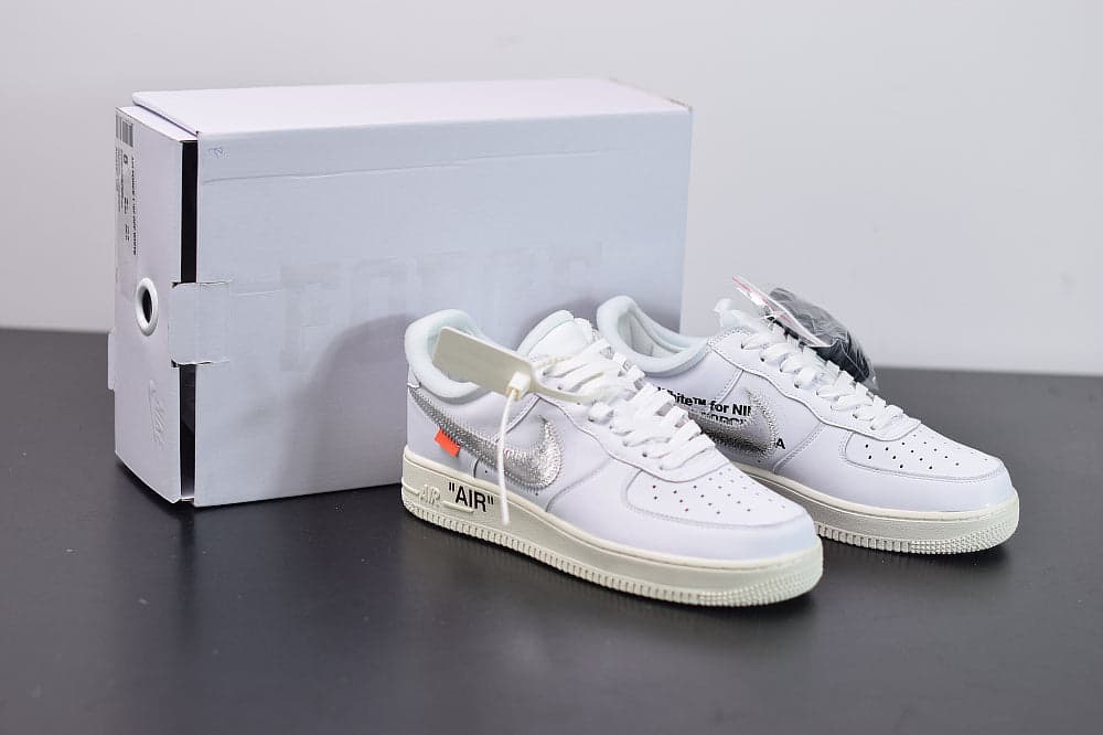 Nike Air Force 1 X Off White Metallic Silver White