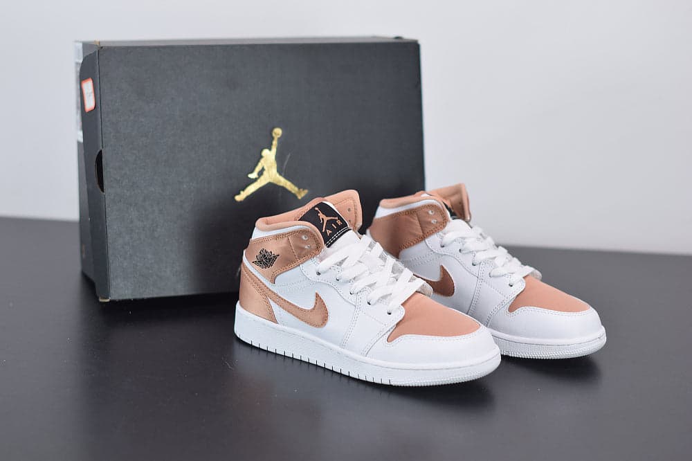 Nike Air Jordan 1 Mid "White Rose Gold"