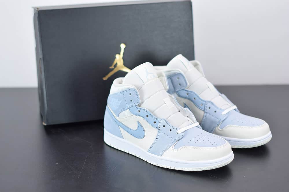 Nike Air Jordan 1 Mid White Celestine Blue