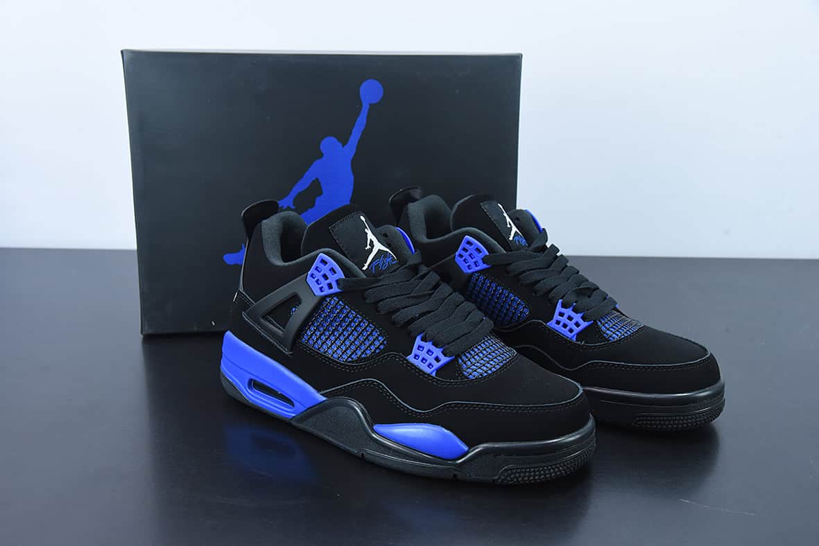 Nike Air Jordan 4 Retro "Black/Military Blue"