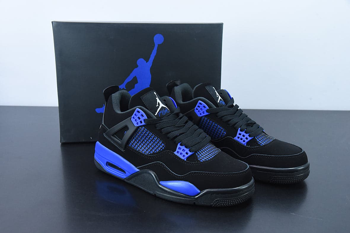 Nike Air Jordan 4 Retro "Black/Military Blue"