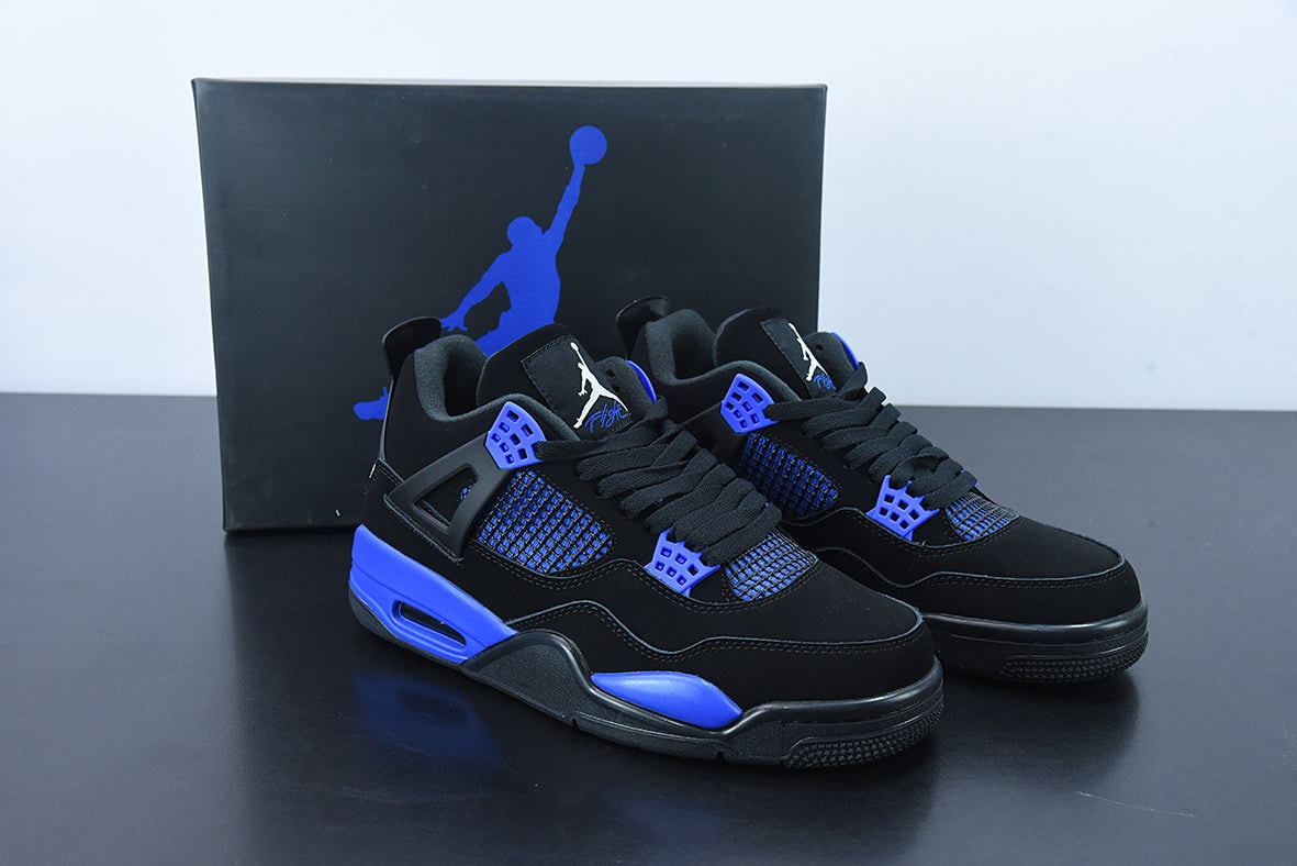 Nike Air Jordan 4 Retro "Black/Military Blue" - Imagen 1