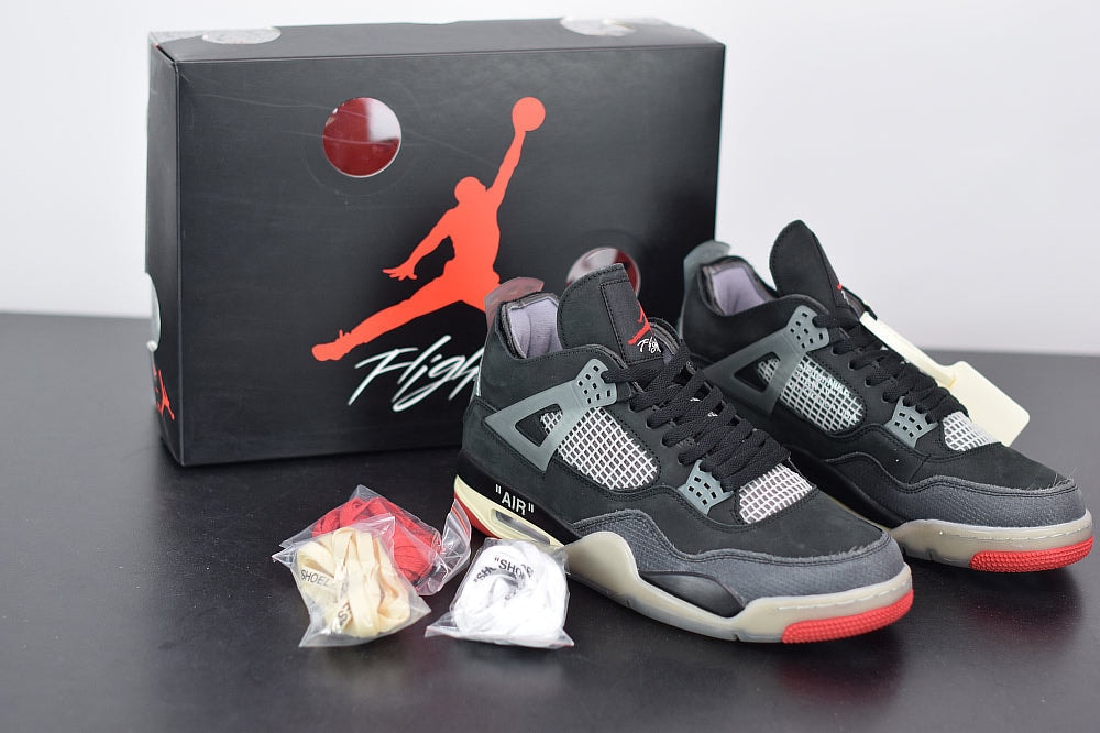 Nike Air Jordan 4 Retro Off-White Bred - Imagen 1